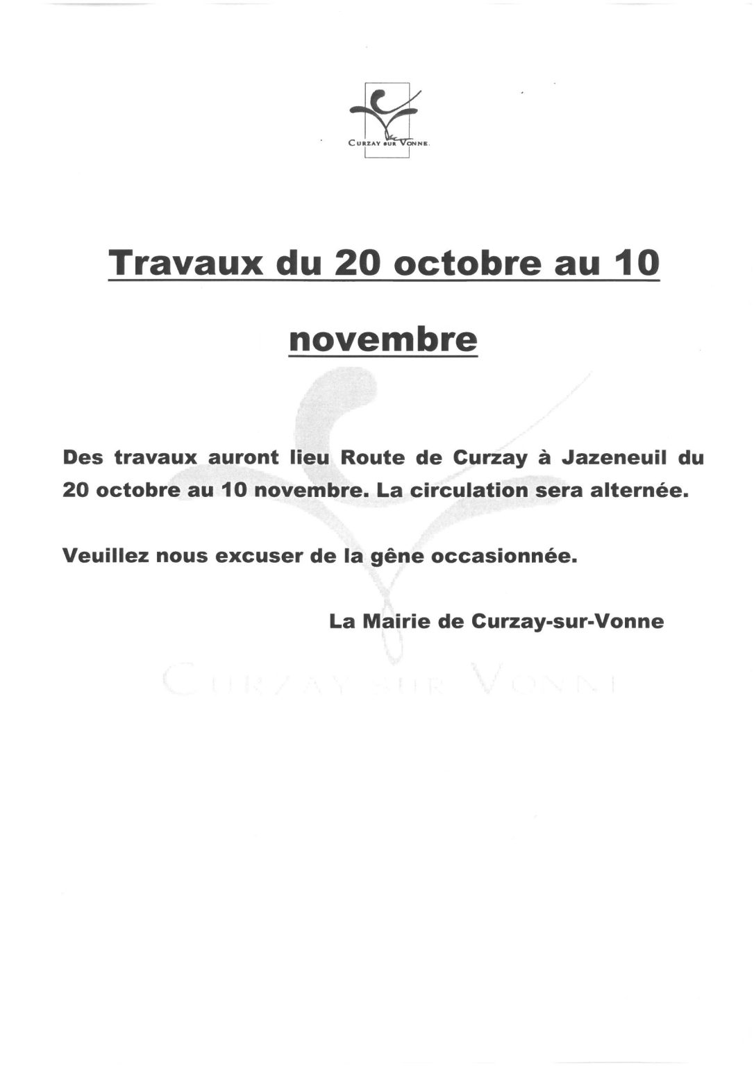 CurzaysurVonne Site officiel de la commune